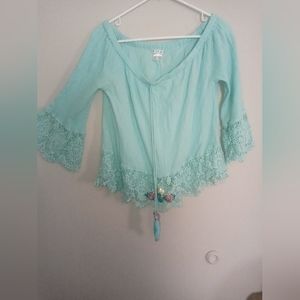 Venus size small off shoulder top with beautiful beading at bottom